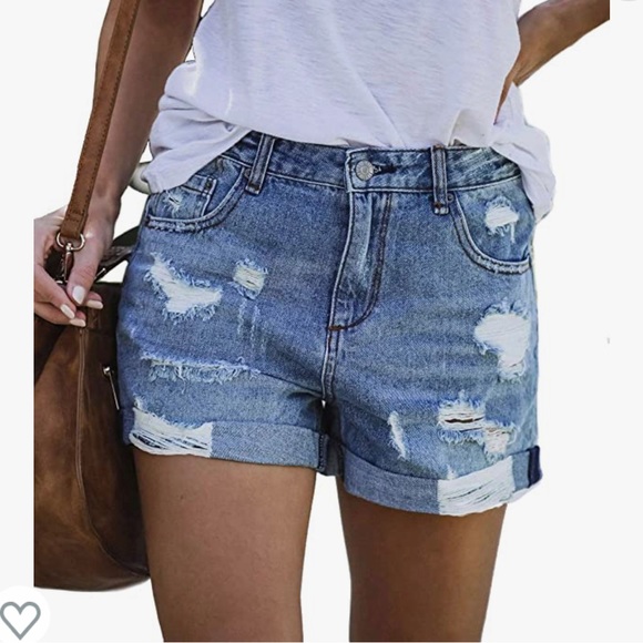 Pants - Denim Shorts Women’s XL. 3” inseam. Distressed